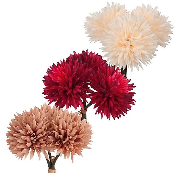 Kunstblume Kunstblume Dahlie in creme 3 Blüten Ø 8x20 cm Kunststoff Dahlie, günstig online kaufen