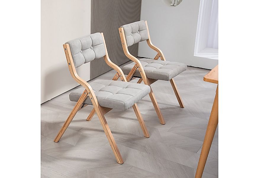 LIVIHOME Faltstuhl KS100 (Set, 2 St), Gestell aus FSC® Buchenholz, klappbar günstig online kaufen