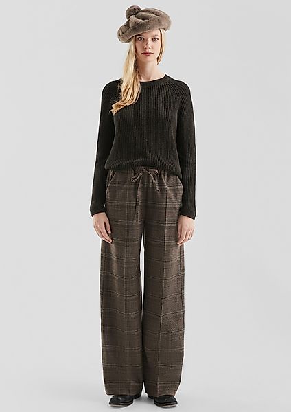 QS Stoffhose Karohose mit elastischem Bund günstig online kaufen