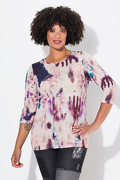Angel of Style T-Shirt T-Shirt Straight Fit Batikprint Schulter CutOut günstig online kaufen