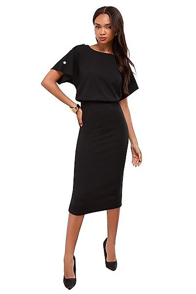 LIPSY Midikleid Lipsy enges Blouson-Midikleid mit Knopf, Regular (1-tlg) günstig online kaufen