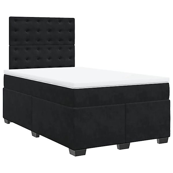 vidaXL Boxspringbett mit Matratze Schwarz 120x190 cm Samt 3293172 günstig online kaufen