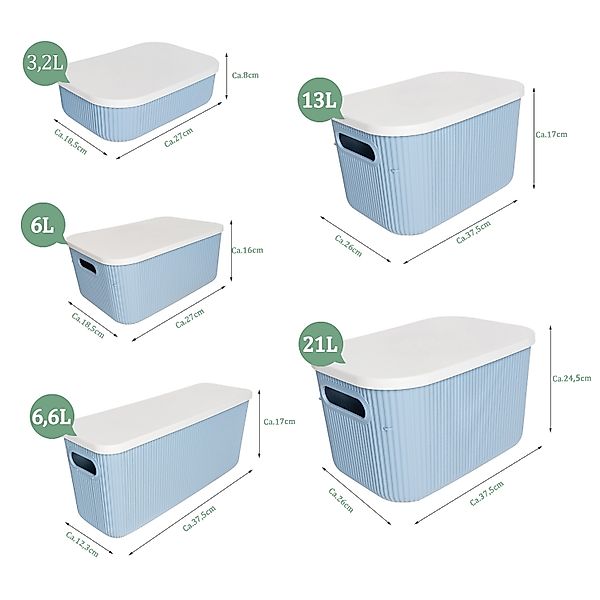 Ribelli Aufbewahrungsbox Aufbewahrungsboxen mit Deckel, Aufbewahrungskisten günstig online kaufen