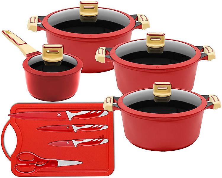 KING Topf-Set "GOURMET" Set, je 1 Kochtopf 18/20/24 cm, 1 Stieltopf 16 cm, günstig online kaufen