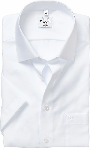 MARVELIS Kurzarmhemd, modern fit, Busnesshemd, New Kentkragen, bügelfrei günstig online kaufen