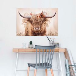 Reinders Poster "Highlander in Blumen" günstig online kaufen
