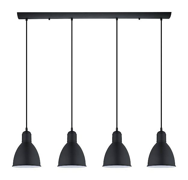 EGLO Pendelleuchte PRIDDY Hängeleuchte, Pendellampe, Stahl, schwarz, E27, I günstig online kaufen