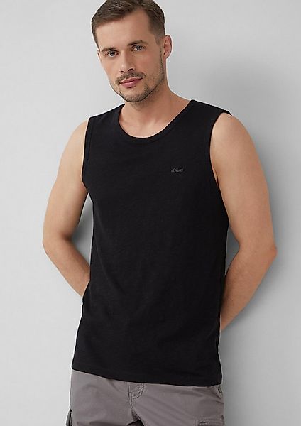 s.Oliver Muskelshirt T-Shirt Baumwoll-Tanktop mit Flammgarnstruktur günstig online kaufen