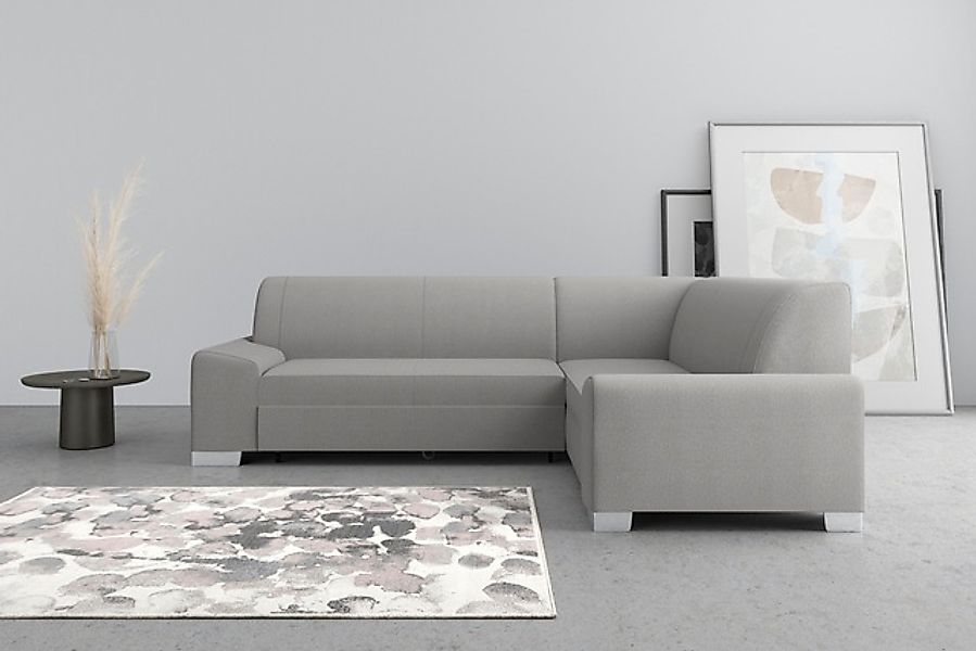 DOMO collection Ecksofa »Anzio in kubischer Formensprache, flache Armlehnen günstig online kaufen