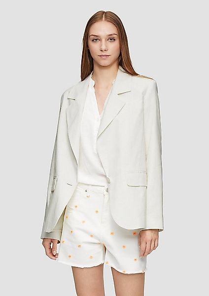 QS Jackenblazer Indoor-Blazer Blazer aus Leinenmix günstig online kaufen
