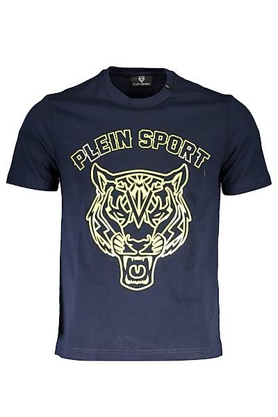 PLEIN SPORT T-Shirt Kurzarm Herren T-Shirt Blau mit Druck & günstig online kaufen