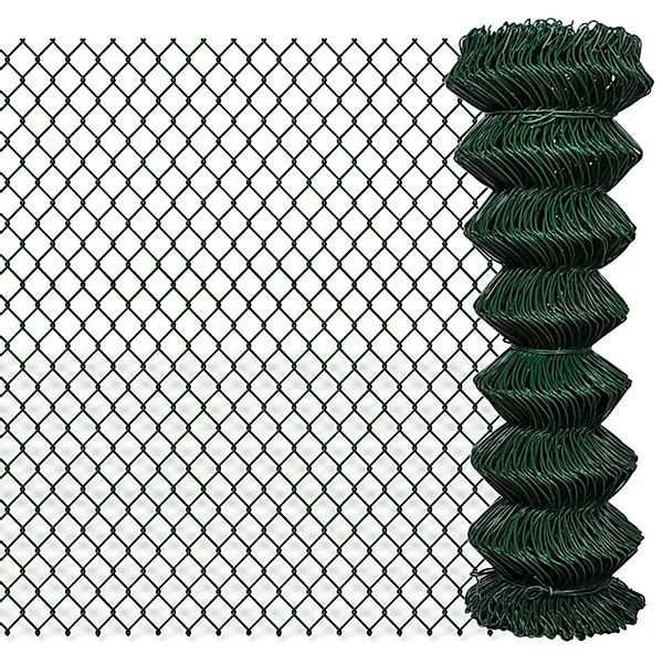 vidaXL Maschendrahtzaun Stahl 1,25x15 m Grün 140345 günstig online kaufen