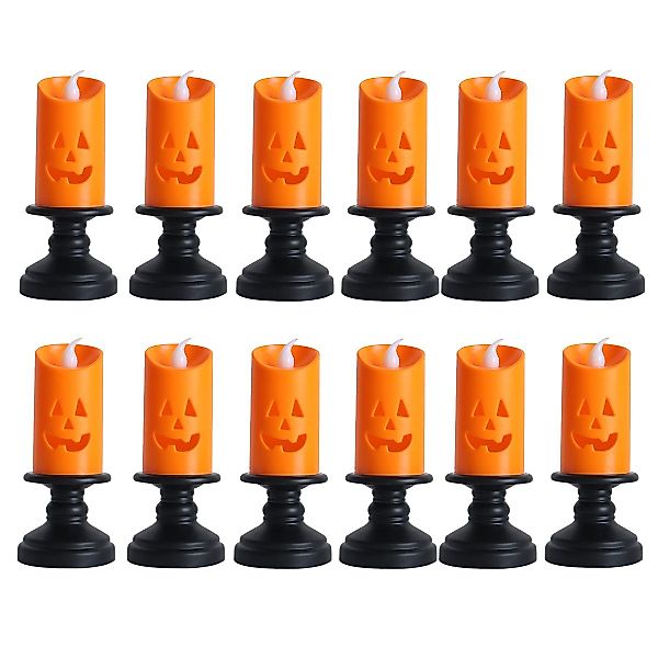 Coonoor LED-Kerze 12-teiliges Set Kürbis LED günstig online kaufen