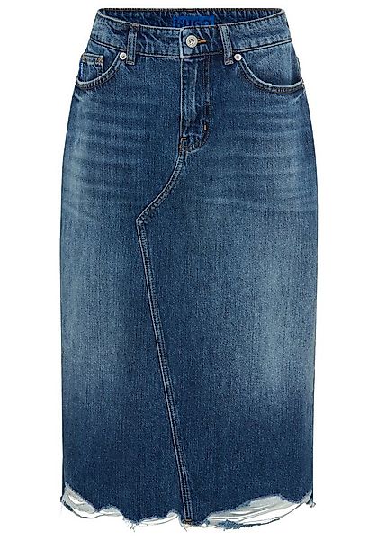 HUGO Blue Jeansrock Gadele Mid Rise, in Midi-Länge günstig online kaufen