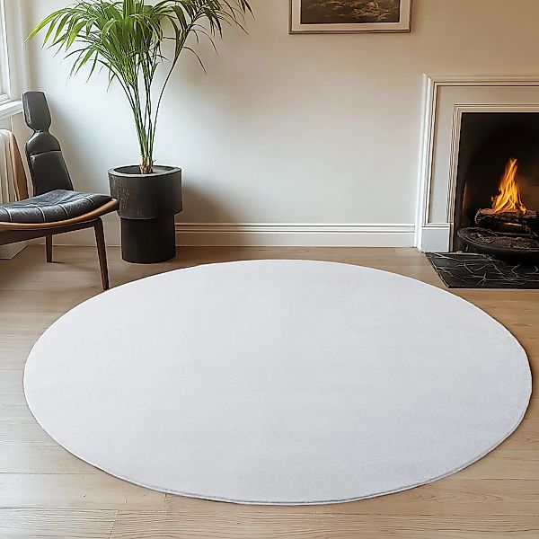 Ayyildiz Teppiche Teppich "JOY 1400" rund 11 mm Höhe uni Kurzflor, Wohnzimm günstig online kaufen