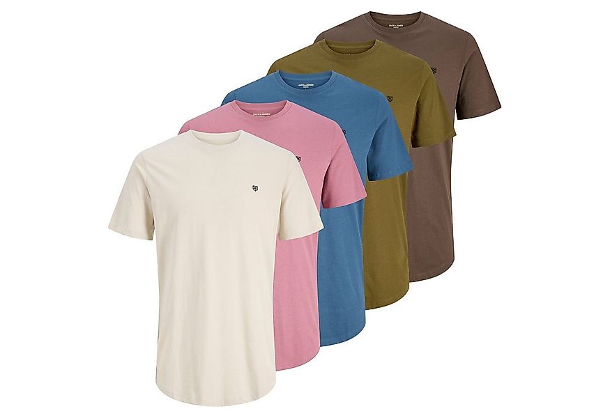 Jack & Jones T-Shirt Herren T-Shirt 5er Pack Baumwolle (Packung, 5er Pack) günstig online kaufen
