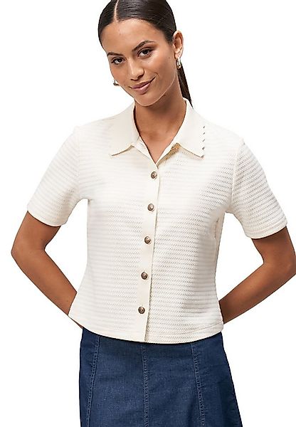 Zero Kurzarmshirt Damen mit Knopfleiste (1-tlg) Knopfleiste günstig online kaufen