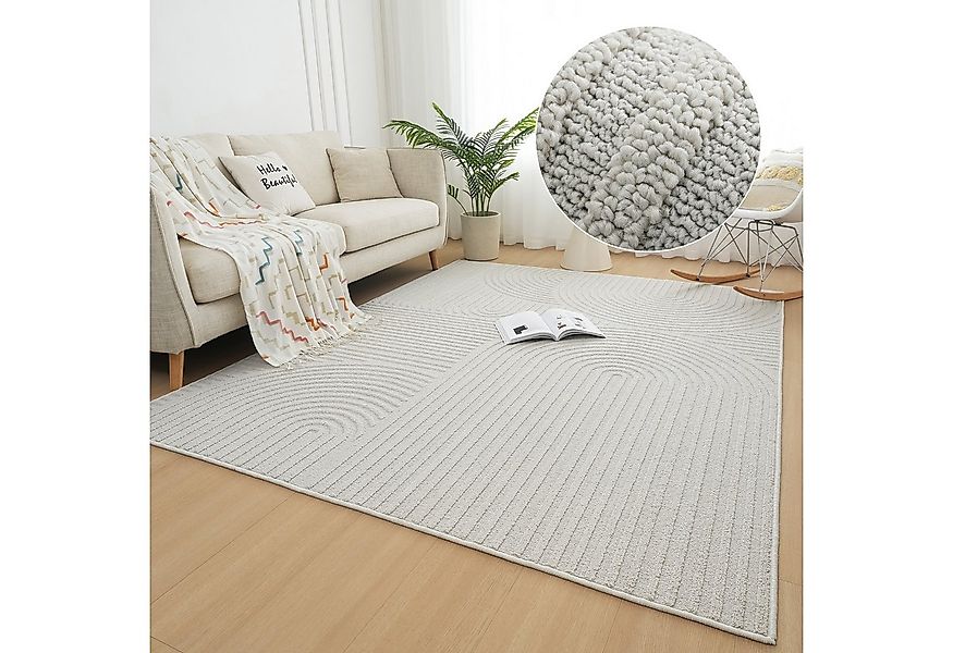 my home Teppich Jola Hoch-Tief-Design, Scandi-Look, Zen, rechteckig, Höhe: günstig online kaufen