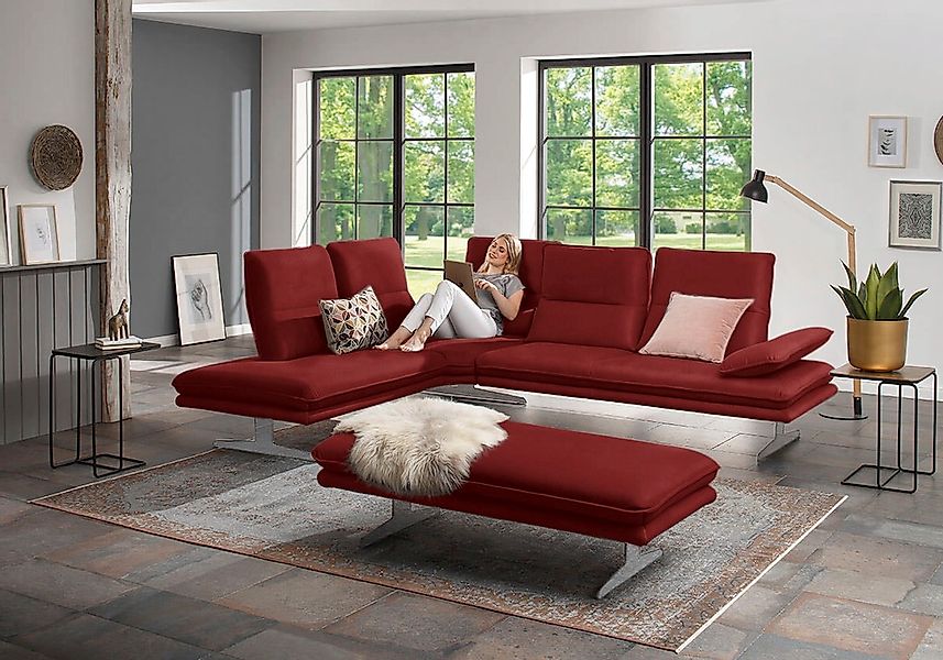 W.SCHILLIG Ecksofa "broadway, Designsofa, mit tollem Sitzkomfort, L-Form", günstig online kaufen
