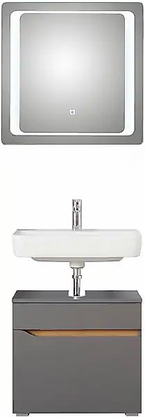 Saphir Badmöbel-Set »Quickset 2-teilig, Waschbeckenunterschrank mit LED-Spi günstig online kaufen