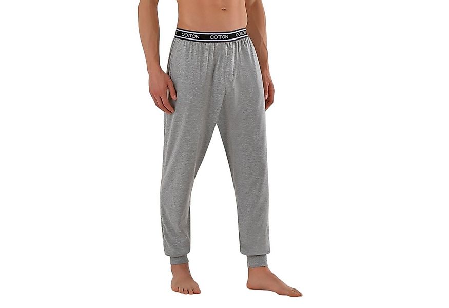 Qotton Pyjamahose Herren Jogginghose Schlafanzughose – Lange Pyjamahose aus günstig online kaufen