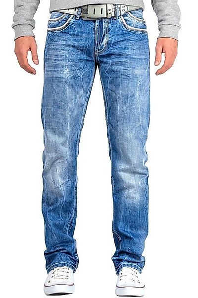 Cipo & Baxx Regular-fit-Jeans Herren regular fit Hose Stonewashed BA-C0595 günstig online kaufen