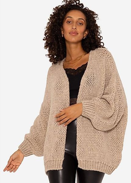 SASSYCLASSY Cardigan Offen fallende Oversize Strickjacke günstig online kaufen