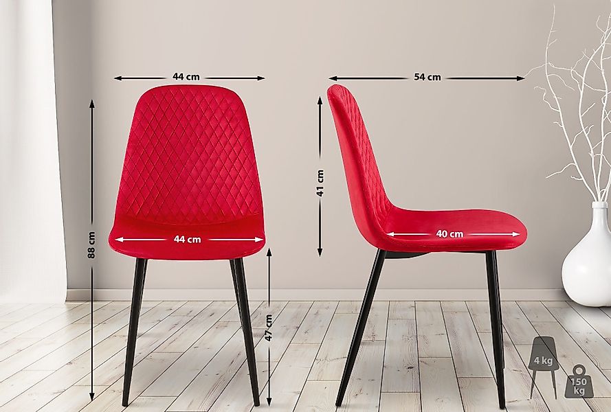 CLP Esszimmerstuhl Giverny (4er Set), mit günstig online kaufen