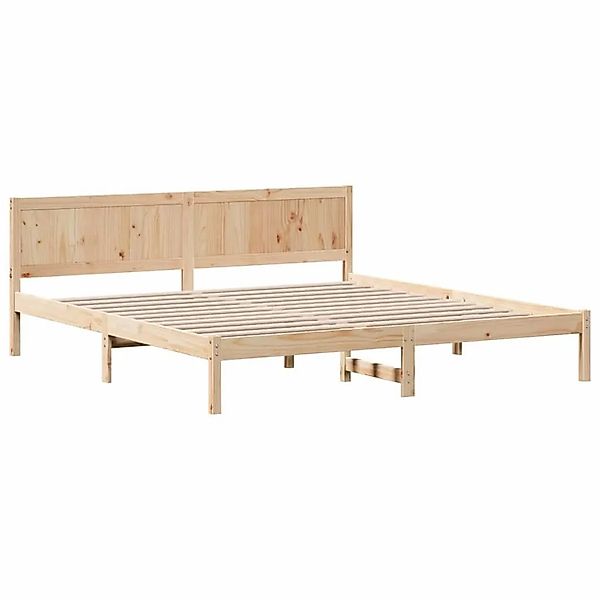 vidaXL Bettgestell Braun 200 x 200 cm Massivholz Kiefer 872176 günstig online kaufen