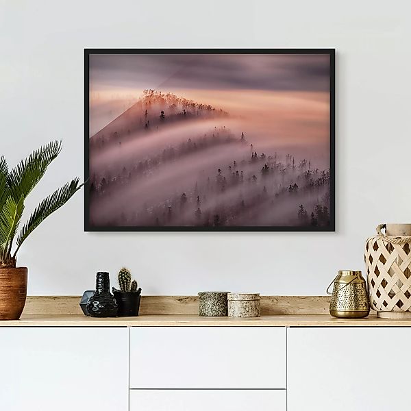 Bild mit Rahmen Natur & Landschaft - Querformat Nebelflut günstig online kaufen