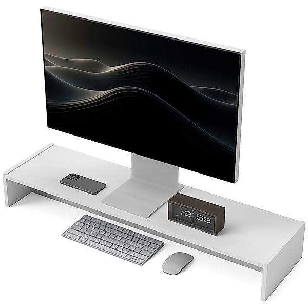 HOMCOM Monitorständer mit 2 Ablagefächern, Schreibtisch-Monitorständer aus günstig online kaufen