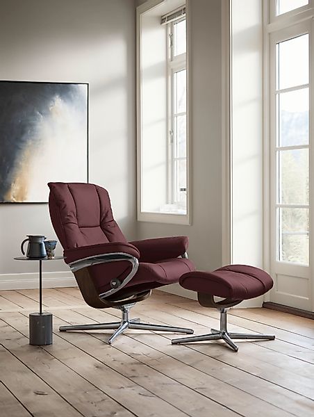 Stressless "Mayfair" Set, Relaxsessel mit Hocker, mit Hocker, mit Cross Bas günstig online kaufen