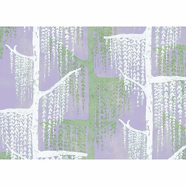 Komar Vliestapete Crazy Willow 350 cm x 250 cm Violett günstig online kaufen