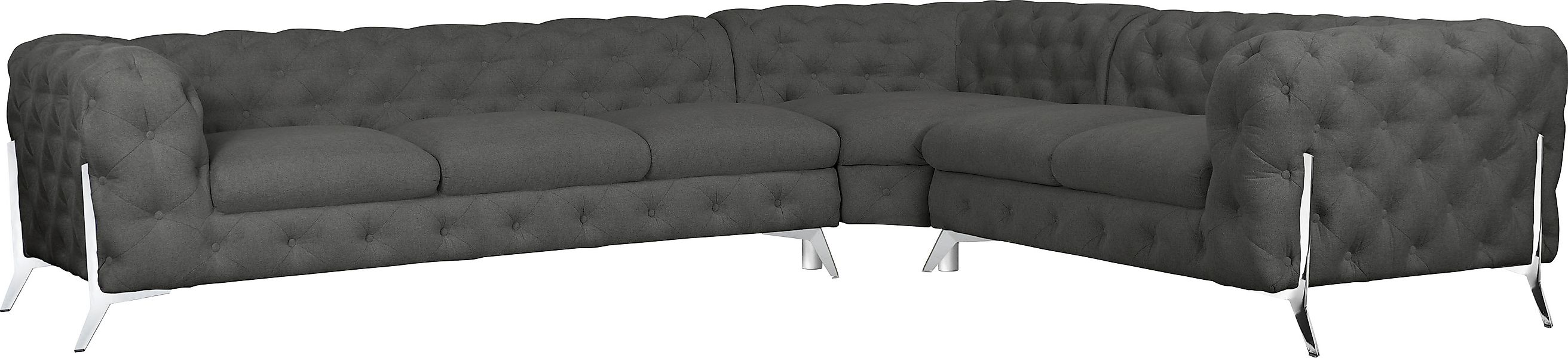 Home affaire Chesterfield-Sofa »Amaury L-Form« großes Ecksofa, Chesterfield günstig online kaufen