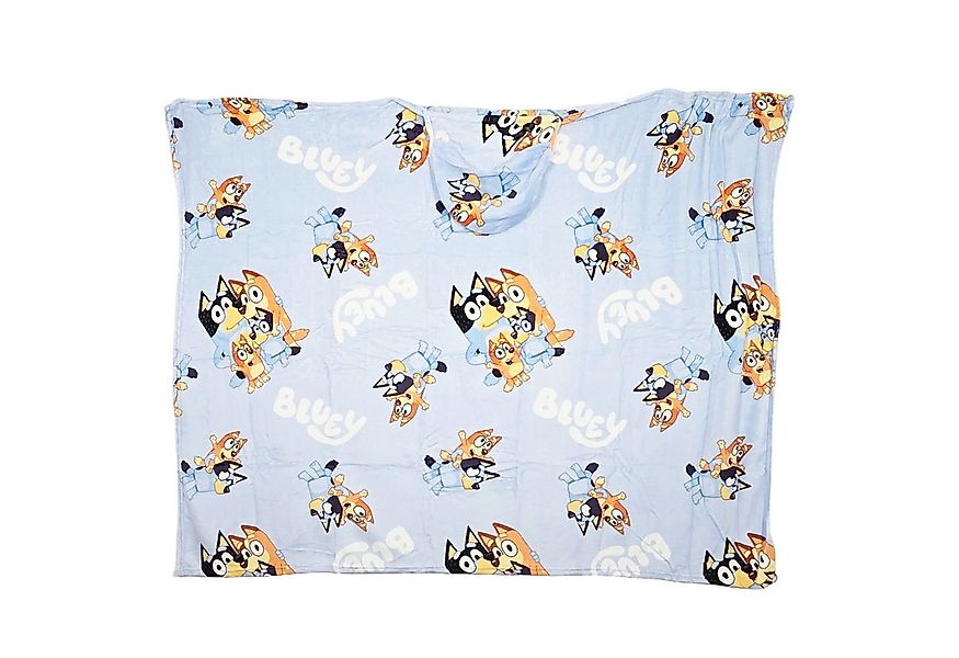 Wohndecke Bluey u Bingo Flanell Decke XL - Warme Kapuzen Kuscheldecke 120x1 günstig online kaufen