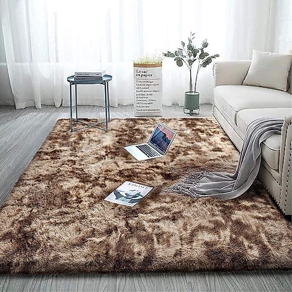 Aujelly Hochflor-Teppich Weicher Shaggy Teppich Bunt günstig online kaufen