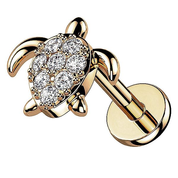 Taffstyle Piercing-Set Helix Labret Monroe Piercing flach Kristall Schildkr günstig online kaufen
