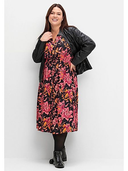 Sheego Blusenkleid Große Größen aus Crêpe, günstig online kaufen