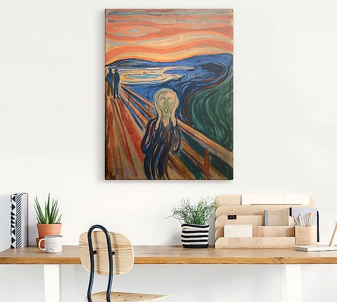 Artland Wandbild »Der Schrei. 1893«, Mann, (1 St.), als Alubild, Outdoorbil günstig online kaufen