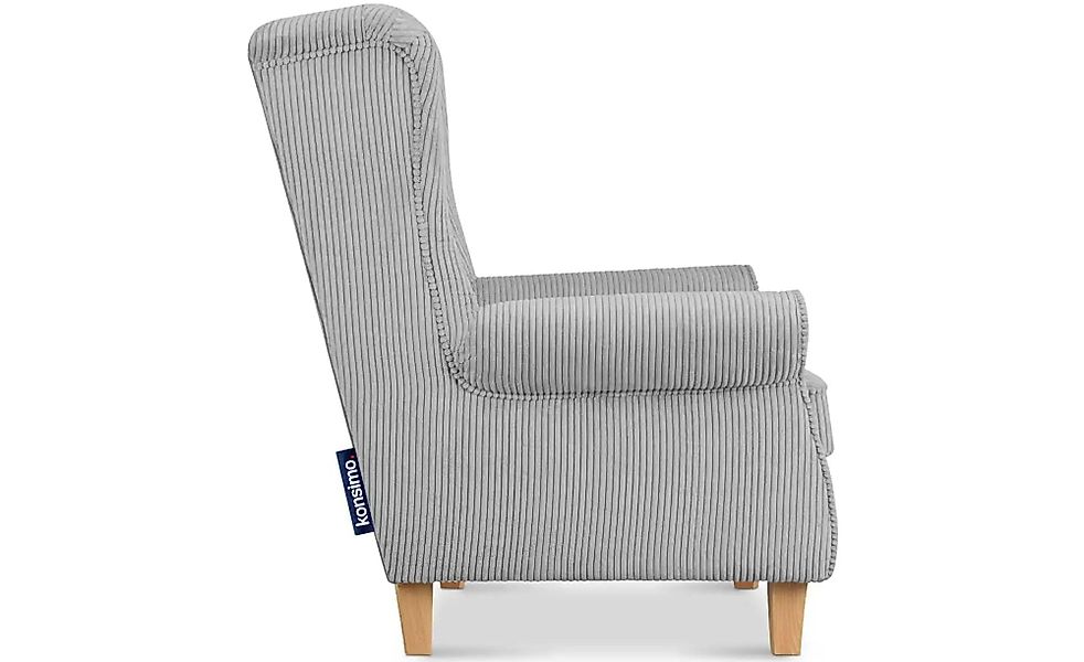 KONSIMO Ohrensessel  Miles ¦ grau ¦ Maße (cm): B: 82 H: 105 Polstermöbel > günstig online kaufen