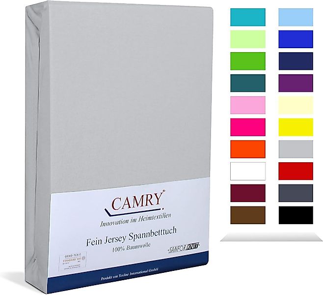 Camry Spannbettlaken CLASSIC, Jersey Baumwolle, Gummizug: rundum, viele Far günstig online kaufen