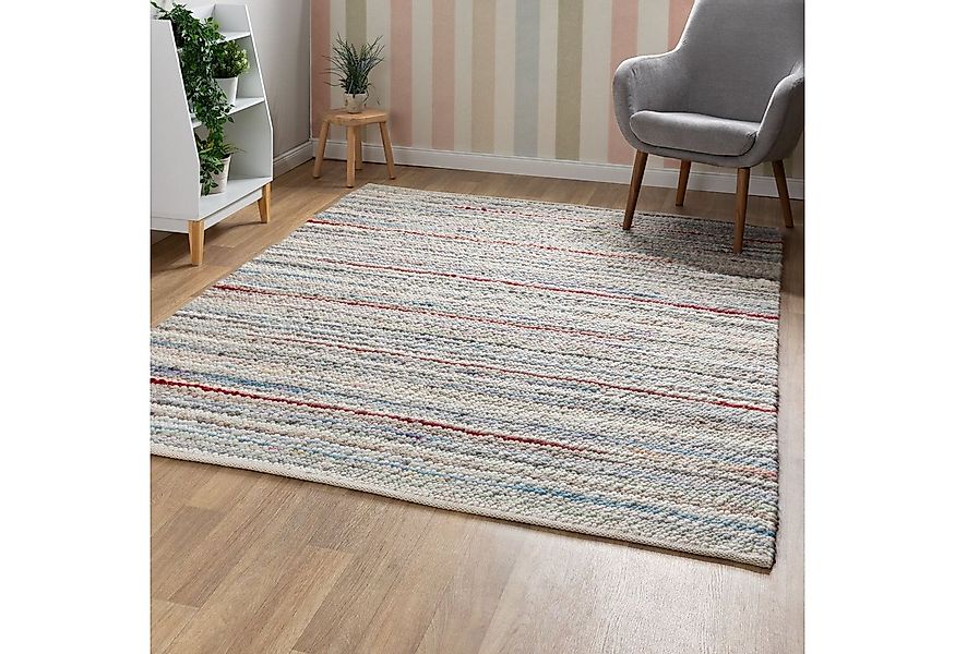 Steffensmeier Wollteppich Barlo Mit Fusselstopp, Rechteckig, Handwebteppich günstig online kaufen