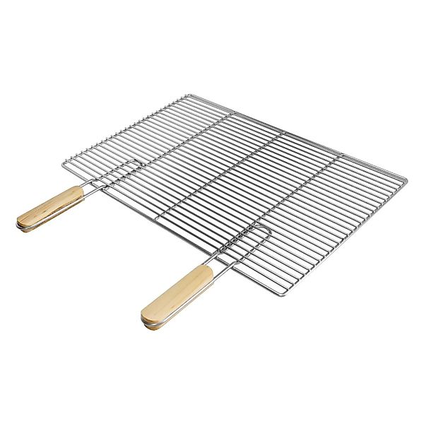ECD Germany Rechteckiger Edelstahl Grillrost mit Abnehmbaren Griffen 60 x 4 günstig online kaufen