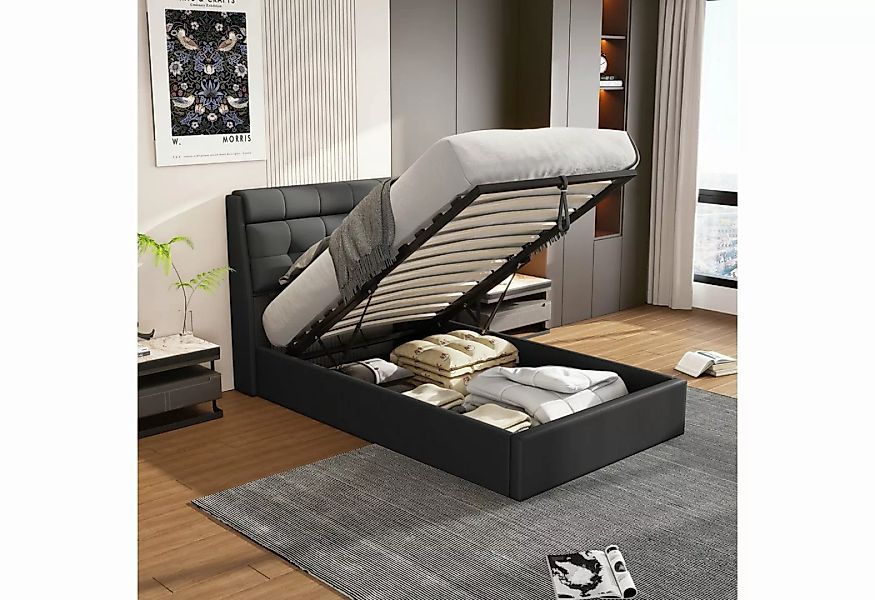 REDOM Polsterbett Hydraulisches Bett (90*200cm), mit Lattenrost, verdeckte günstig online kaufen
