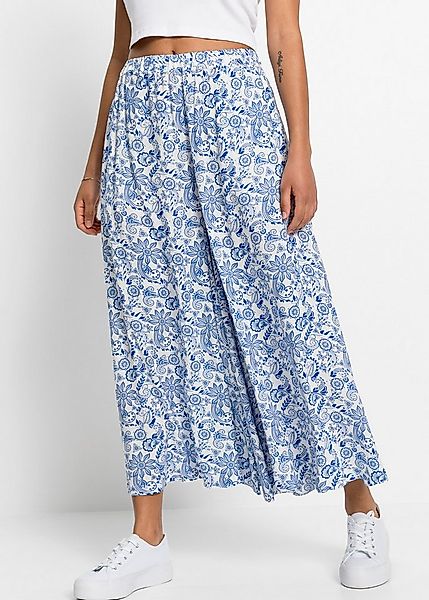 bonprix Palazzohose aus Viskose, mit elastischem Bund, Loose Fit, Casual St günstig online kaufen