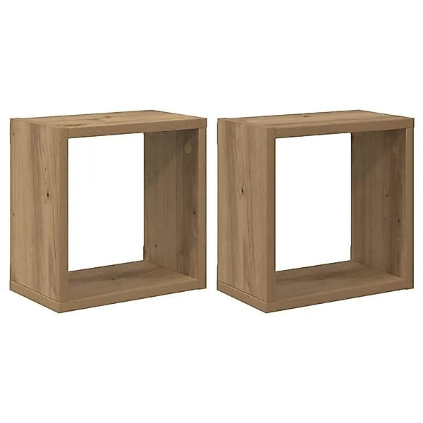 vidaXL Wandregale mit Regal Wandmontiert Artisan-Eiche Holzwerkstoff 875178 günstig online kaufen