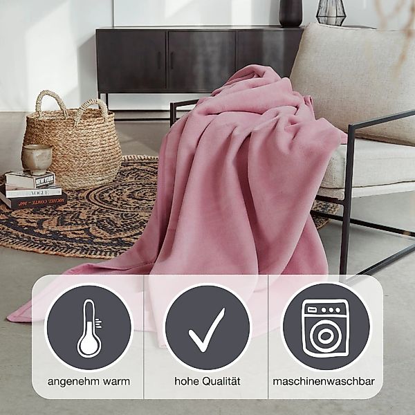 Wohndecke Luxus, IBENA, verschiedene Größen, unifarbenes günstig online kaufen