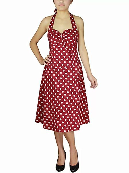 Polka Dot Halter Dress Rot günstig online kaufen