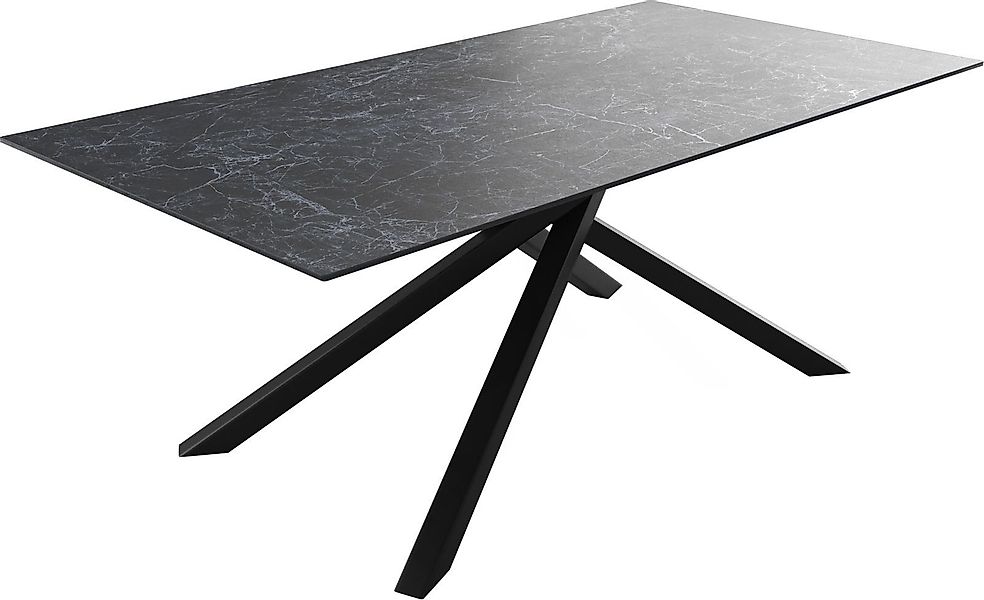 DELIFE Esstisch Edge, Keramik Laminam® Nero günstig online kaufen