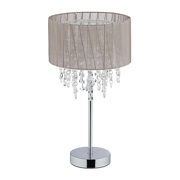 relaxdays Tischleuchte Tischlampe Organza Kristall XL günstig online kaufen